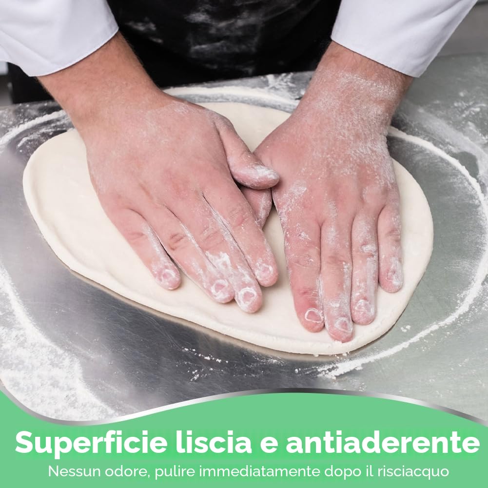 Tagliere in acciaio inox, 30 x 40 cm, tagliere da cucina, in acciaio inox e titanio, tagliere pesante per carne, cucina, pane, verdure e frutta