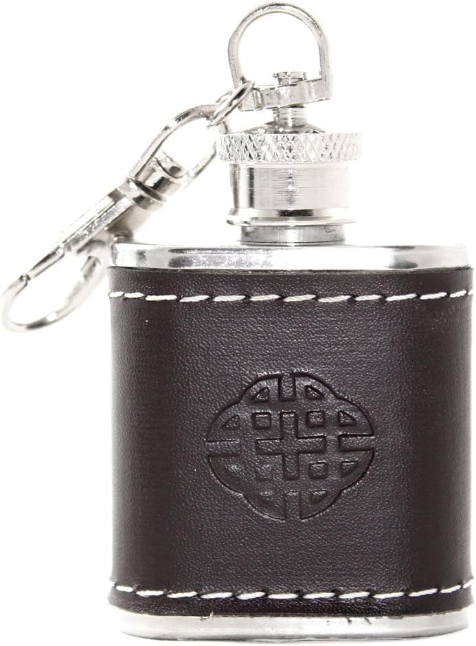 Tartan Traditions Scottish Celtic Knot Design 1oz Hip Flask Keyring