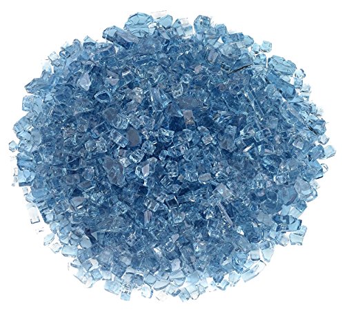 Image of American Fireglass 1 /4 inch Pacific Blue Fire Glass, 55 lb. Bag