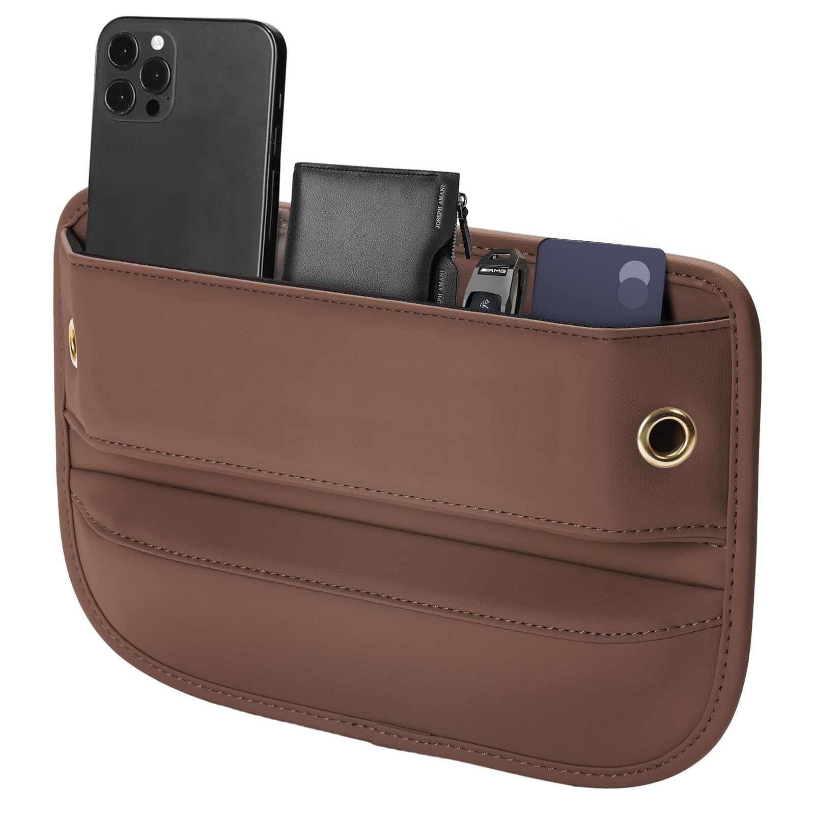 Universal Fit Car Seat Gap Filler Organizer Premium Leather Car Organizers and Storage Car Accessories for Women Men