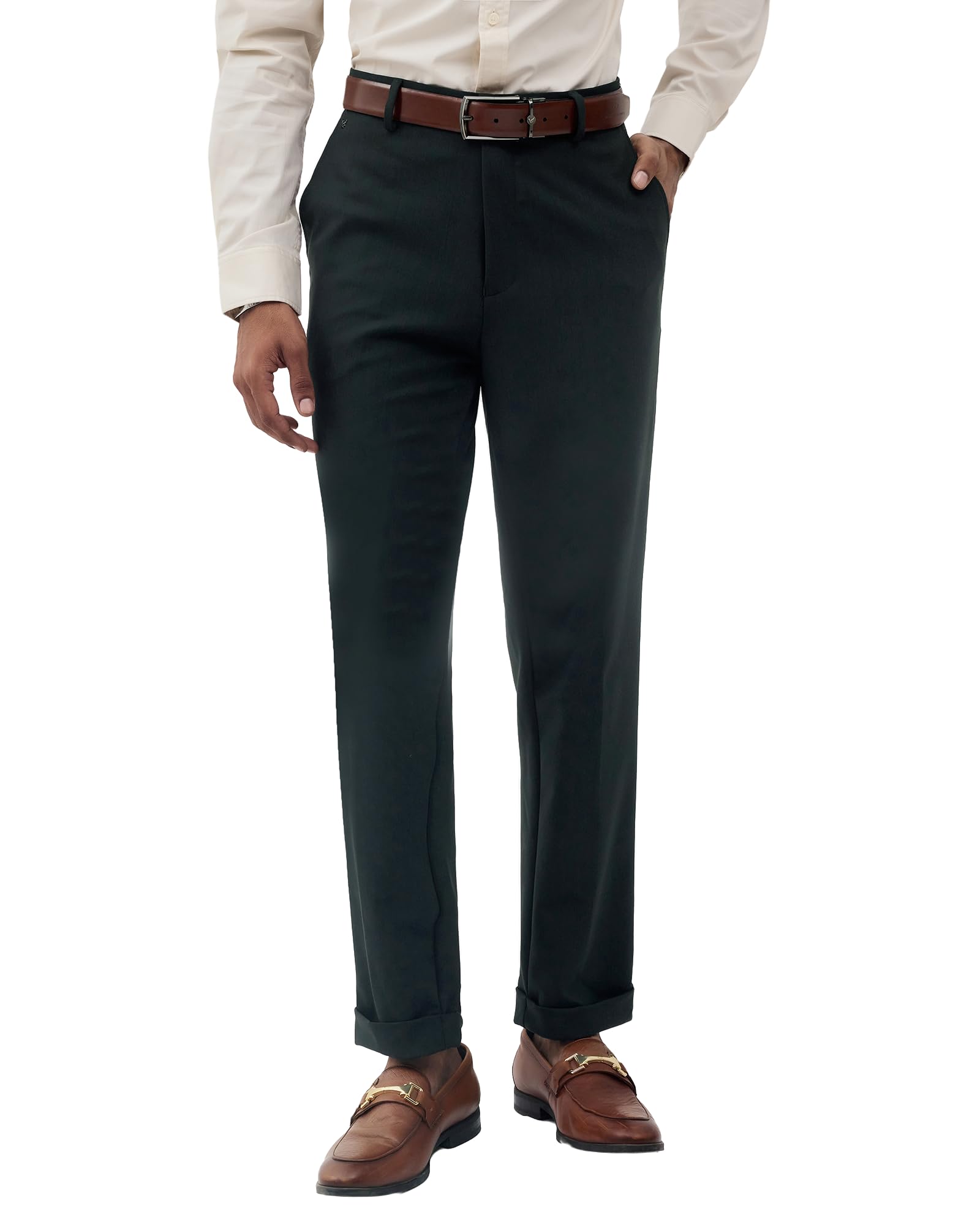 blackberrys Men Solid Comfort Fit Formal Trouser | Elastane Blend | Bi-Stretch Fabric-picture-13