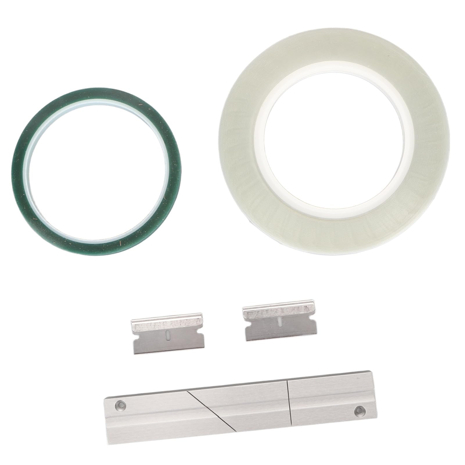 ASHATA 1/4 10 Zoll Bandspulen Bandspleißset, Open Reel Audio Spleißset mit Bandspleißblock, Spleißband und Führungsband, für Reel to Reel Tonbandgeräte