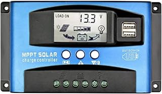 JOJOCY MPPT Solar Charge Controller with LCD Display,Multiple Load Control Modes, Dual USB MPPT Multi-Function LCD Displays Solar Charge Controller (100A)