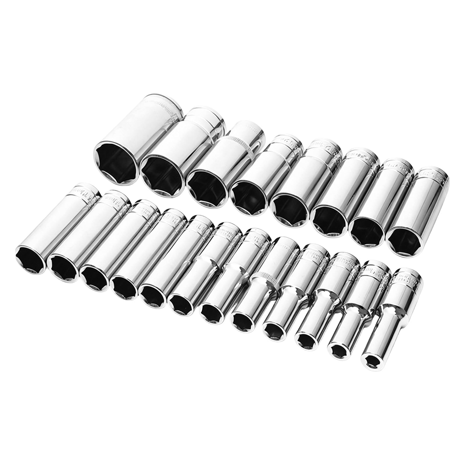 Set di 20 bussole a impatto profonde elettriche da 8-32 mm con attacco da 1/2 pollice