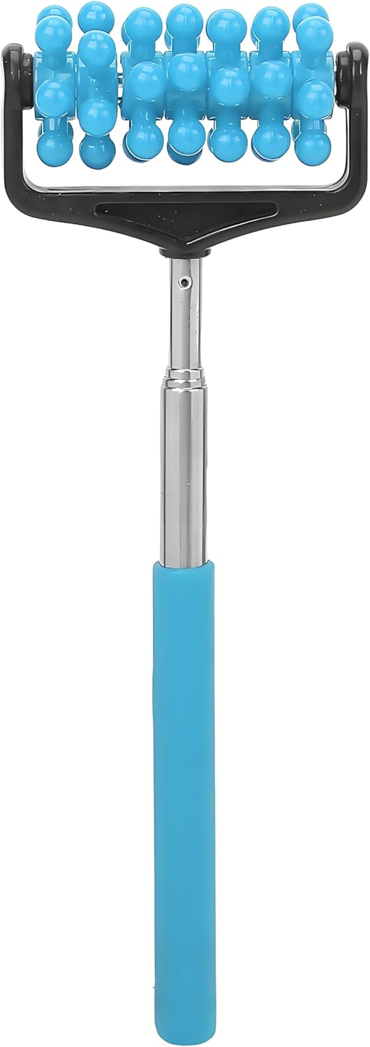 FILFEEL Telescopic Back Massager Adjustable Roller Men Women Manual Tools for Massage and Relaxation 22cm-59cm(Sky Blue)