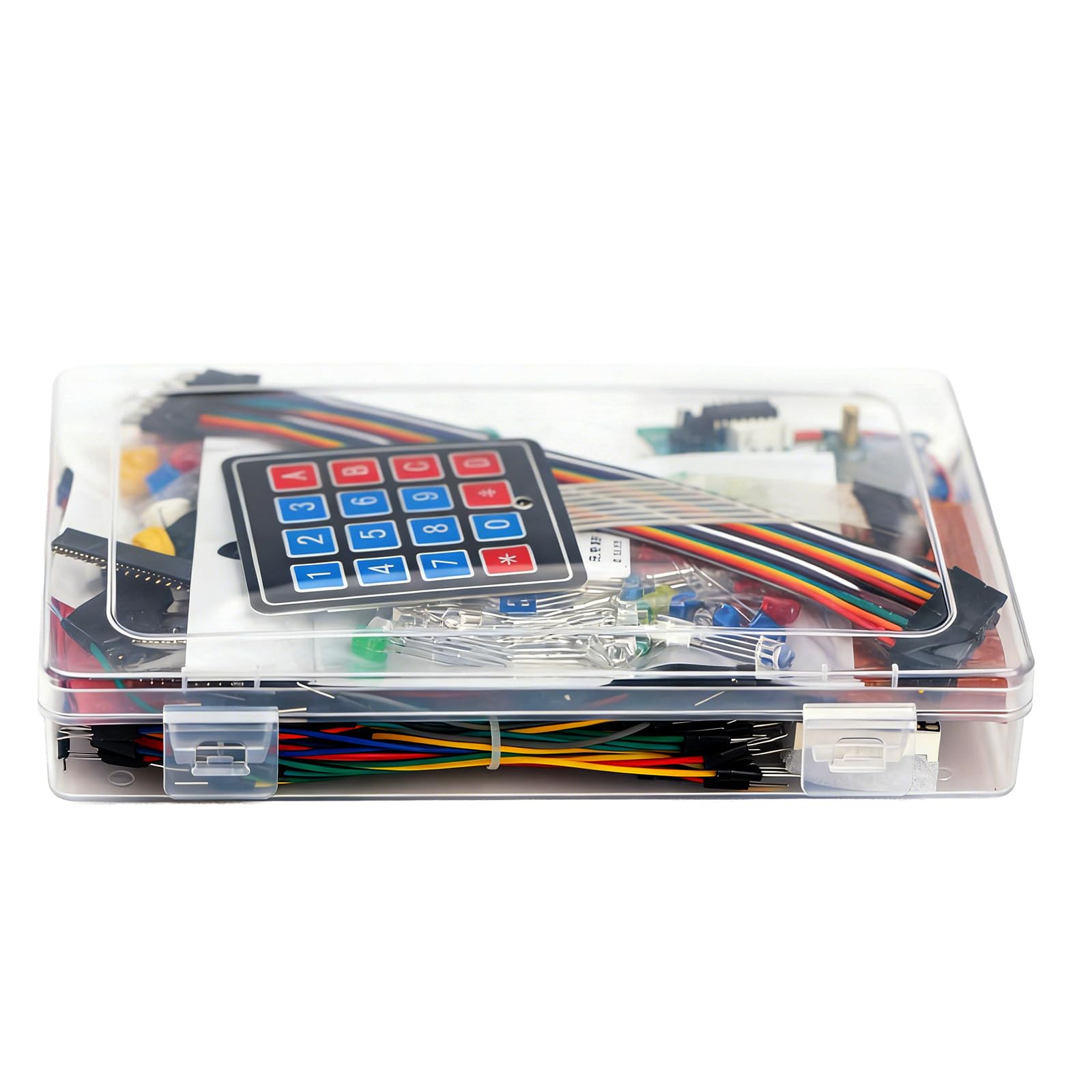 Zestaw elektroniczny z modułem zasilania, płytka prototypowa 830 otworów, LED, przewody rozruchowe, piny jednorzędowe, moduł wyświetlacza, jednostronna płytka PCB kompatybilna z Raspberry Pi