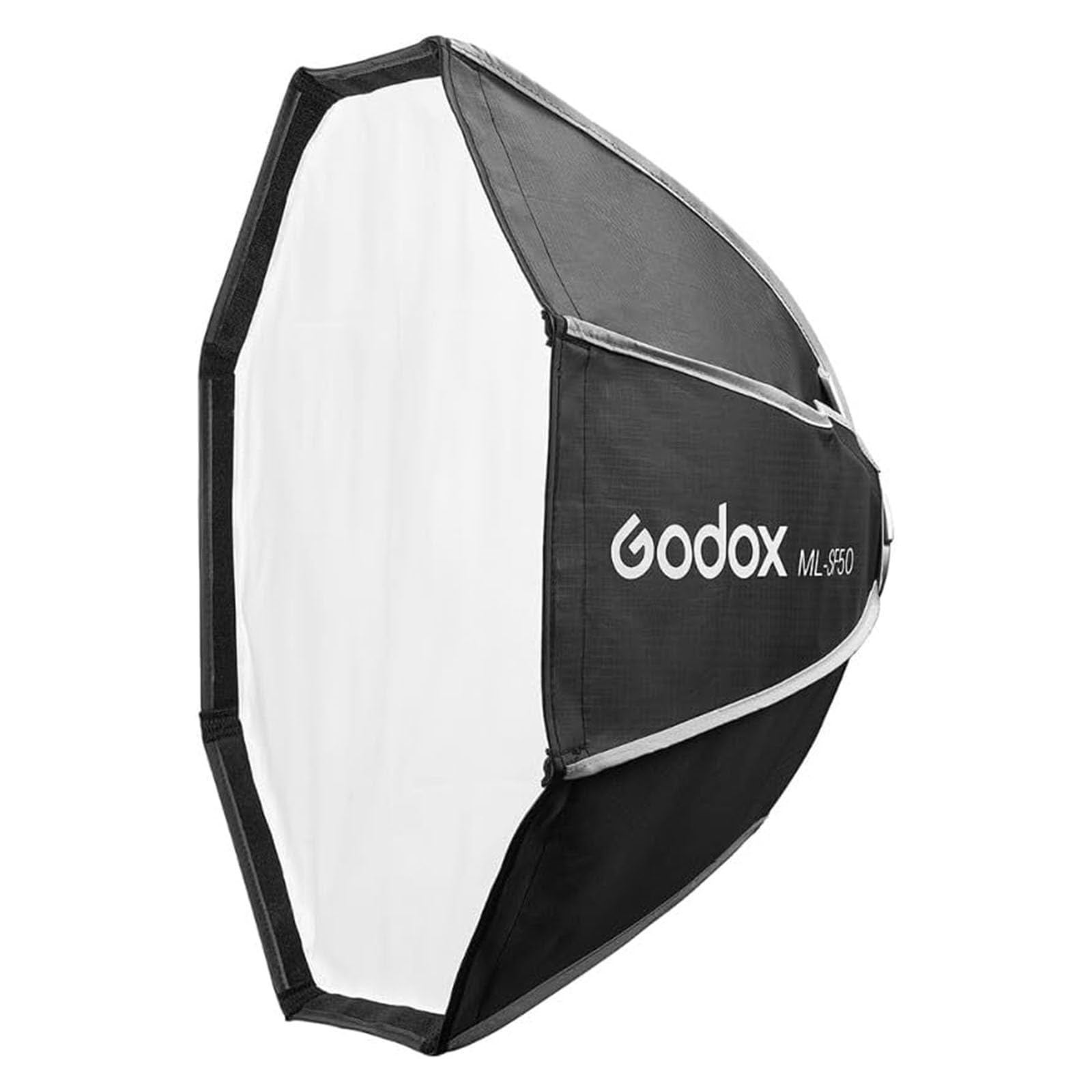 Godox Softbox, ML-SF50 Octagon Softbox, 50cmX50cm, Nylon Poliestere, Softbox, Nero, Compatibile con Godox ML100Bi, ML60IIBi, ML60Bi, ML60, ML30Bi, ML30 LED Video Light
