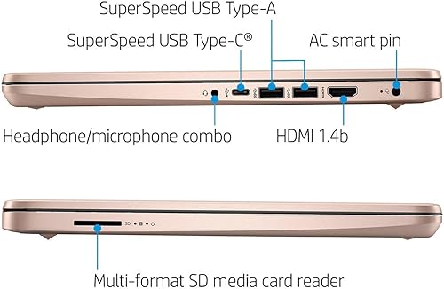 Miniatura 44 de HP Laptop Portátil (Incluye 1 Año Microsoft 365), Pantalla HD de 14'', 8GB RAM, 64GB eMMC, Intel Quad-Core N4120, Estudiante y Negocios, Cámara Web