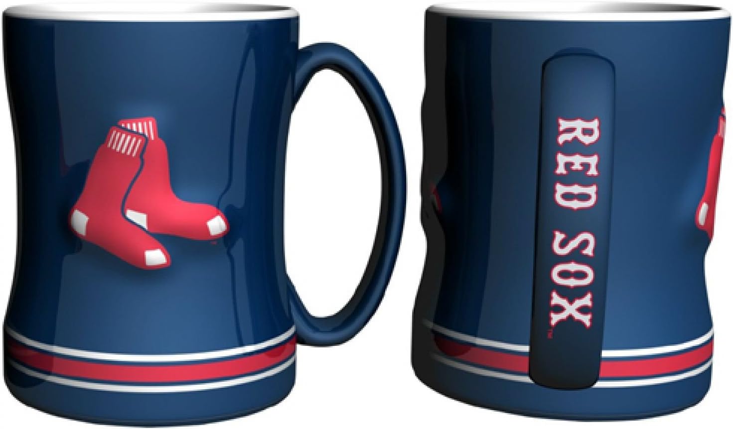MLB Boston Red Sox Sculpted Relief Mug, 14ounce Sports