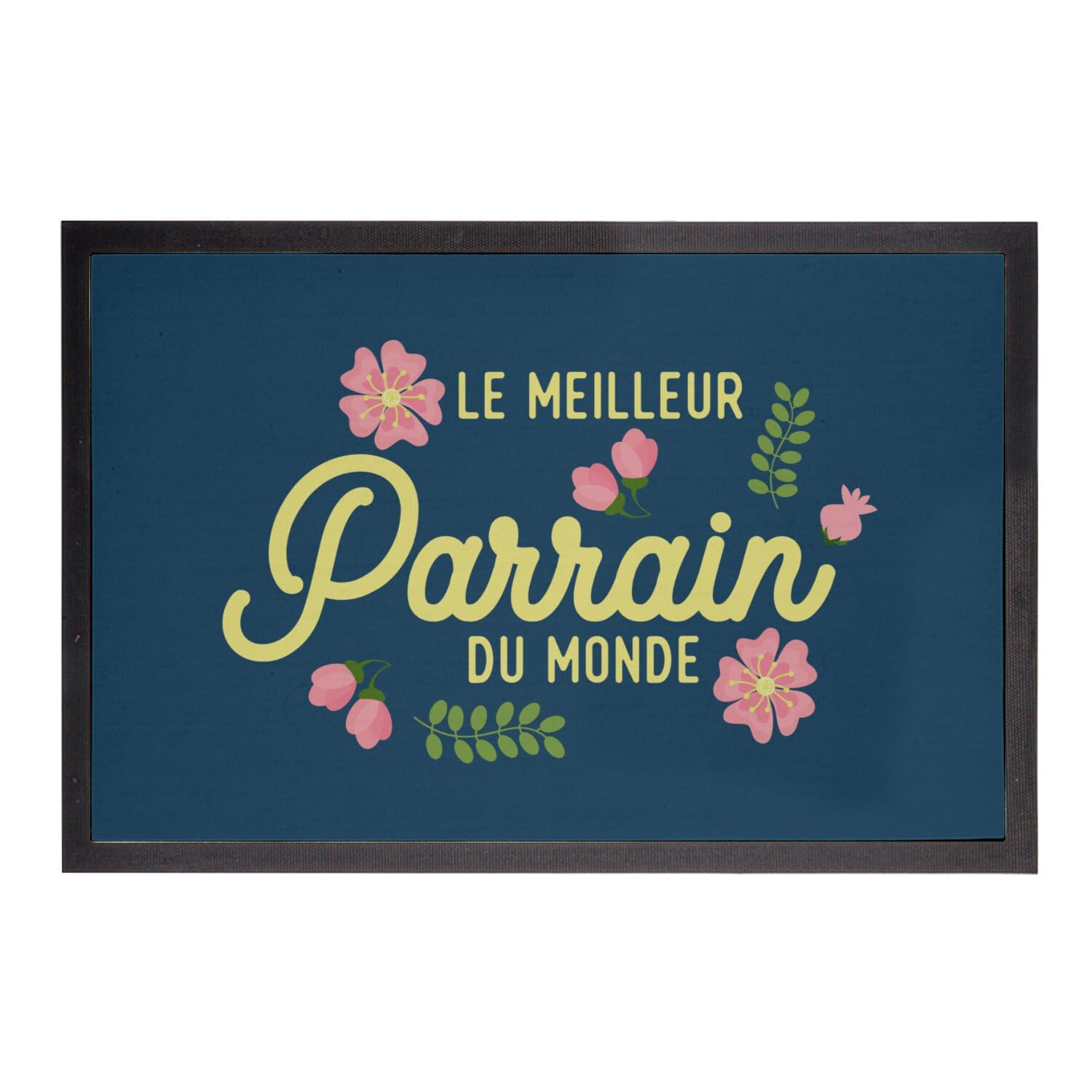 Paillasson bleu cadeau parrain affectueux tapis de bienvenue original