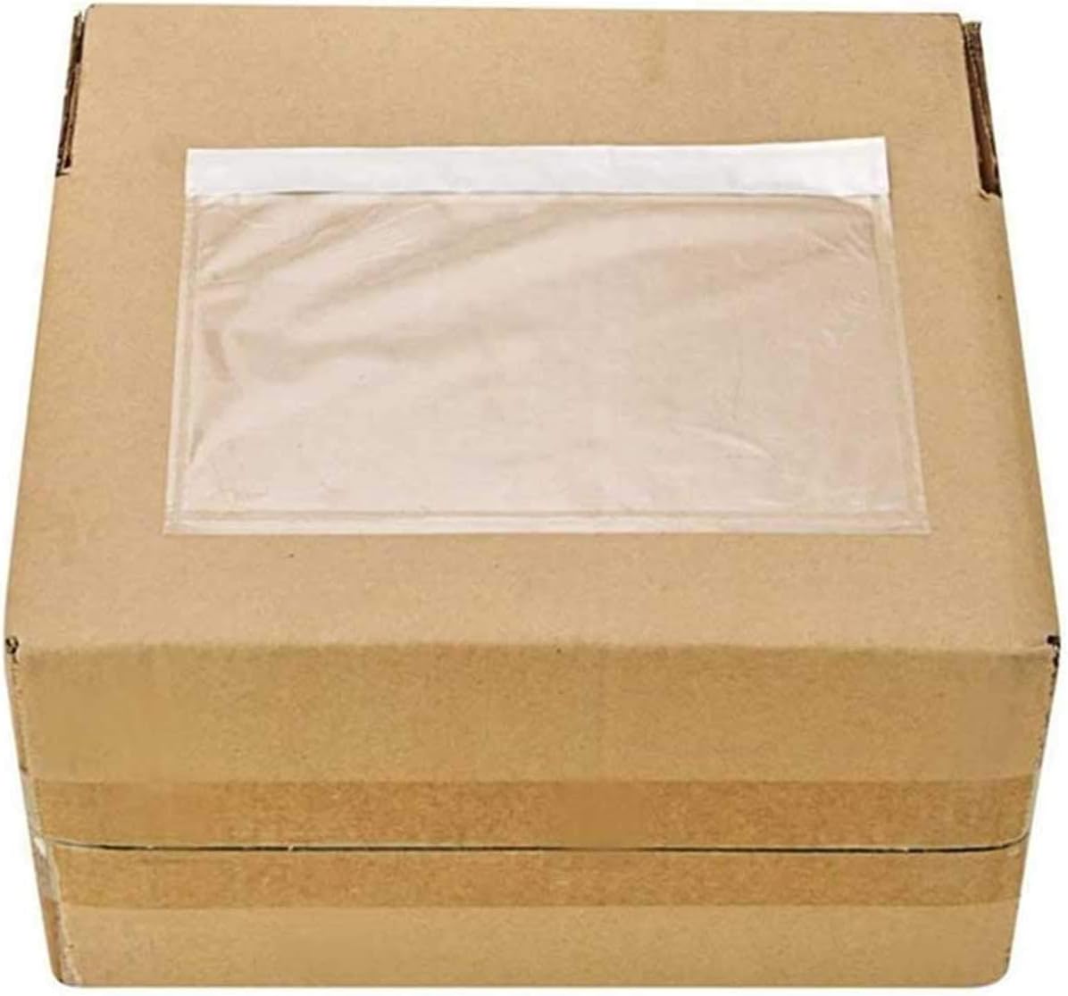 BESTEASY Packing List Pouches, Clear Adhesive Top Loading Packing List/Shipping Label Envelopes - 100 Packs (7.5 x 5.5)
