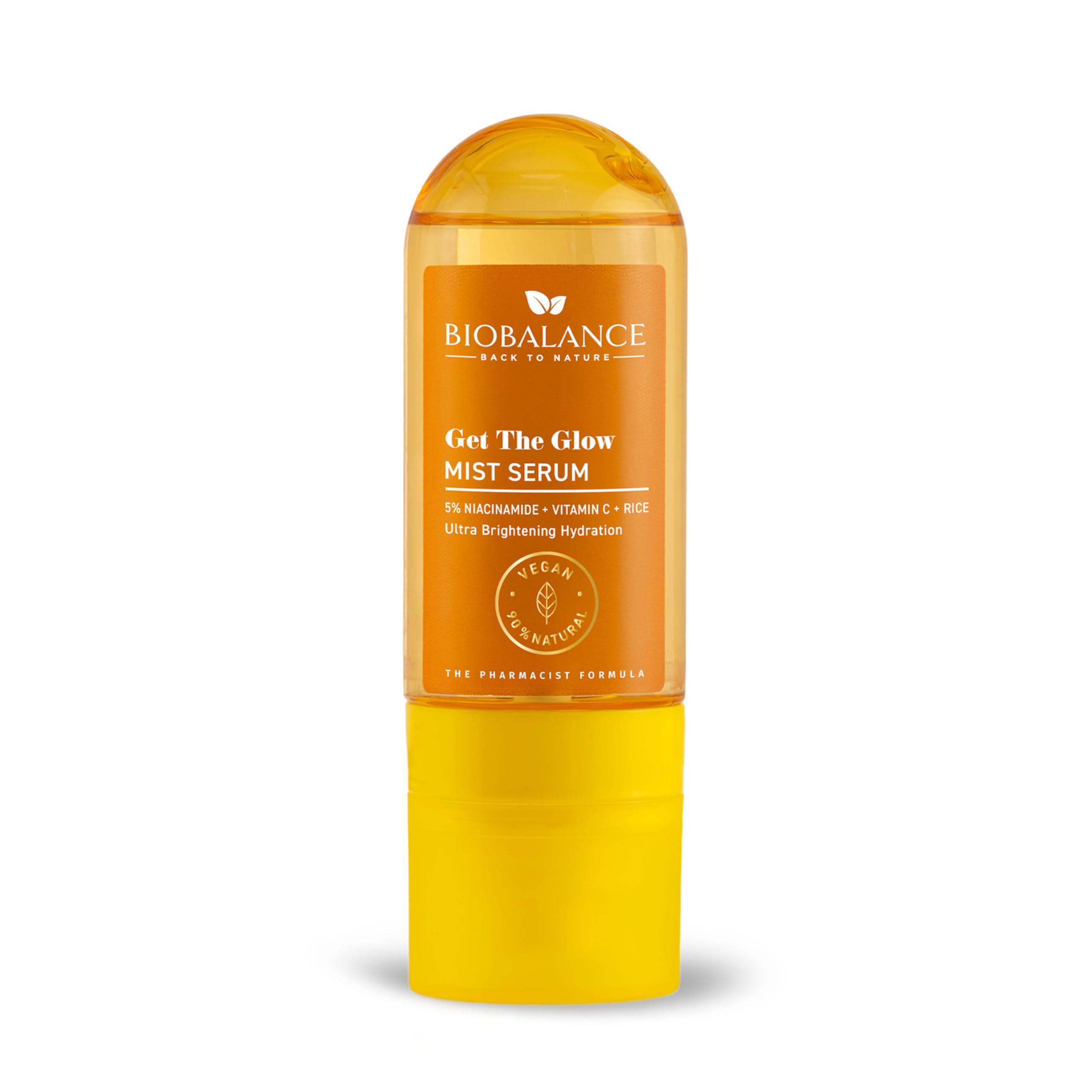 BioBalance Get The Glow Mist Serum | 80ml | Brightening Mist | Glassy Skin Effect | Radience Boosting Serum | Refresh & Illuminate your Face | Fast Absorbing Formula