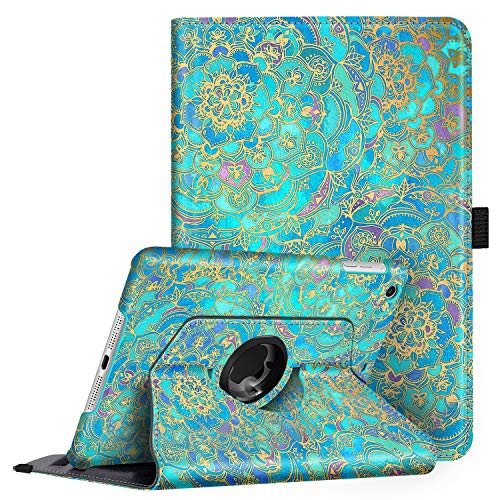 Fintie Rotating Case for iPad Mini 3/2 / 1-360 Degree Rotating Smart Stand Protective Cover with Auto Sleep/Wake for iPad Mini 1 / iPad Mini 2 / iPad Mini 3, Shades of Blue