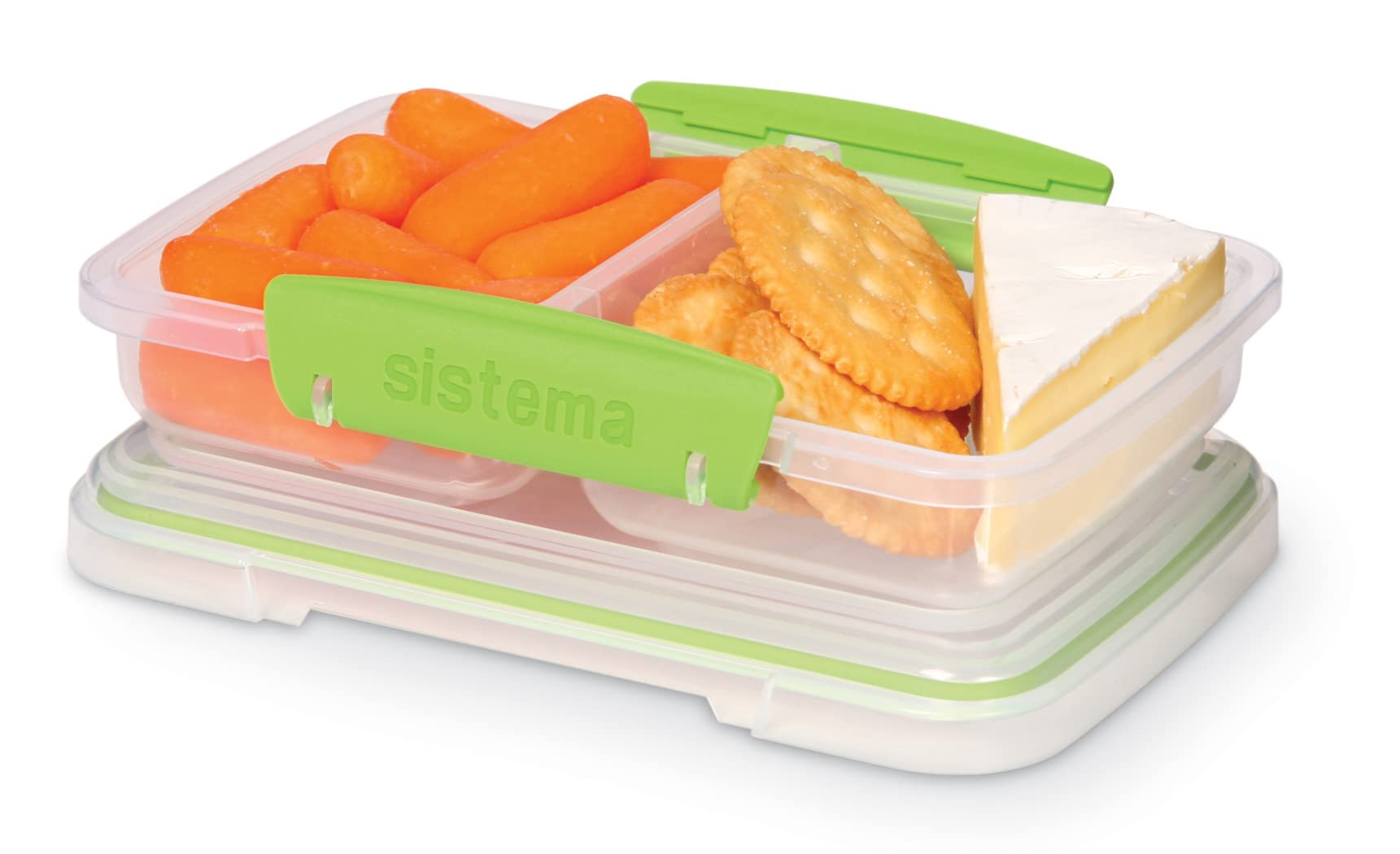 Sistema 9er Pack Lunchbox Small Split To Go, in 2 Sektionen unterteilt, 350ml - Minze/Lila/Ozeanblau