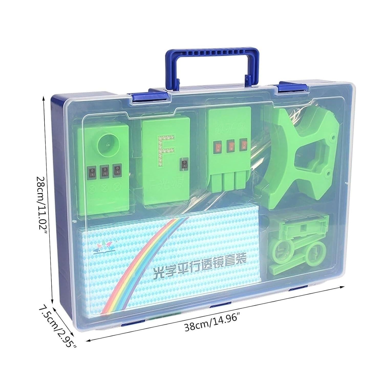 Pinhole-Imaging-Mehrlinsen-Optikbank-Kit, einstellbare dreistrahlige lineare Lichtquelle, konkav-Konvexe Linse, dreieckiges Prisma, Lichtbrechungsdispersion