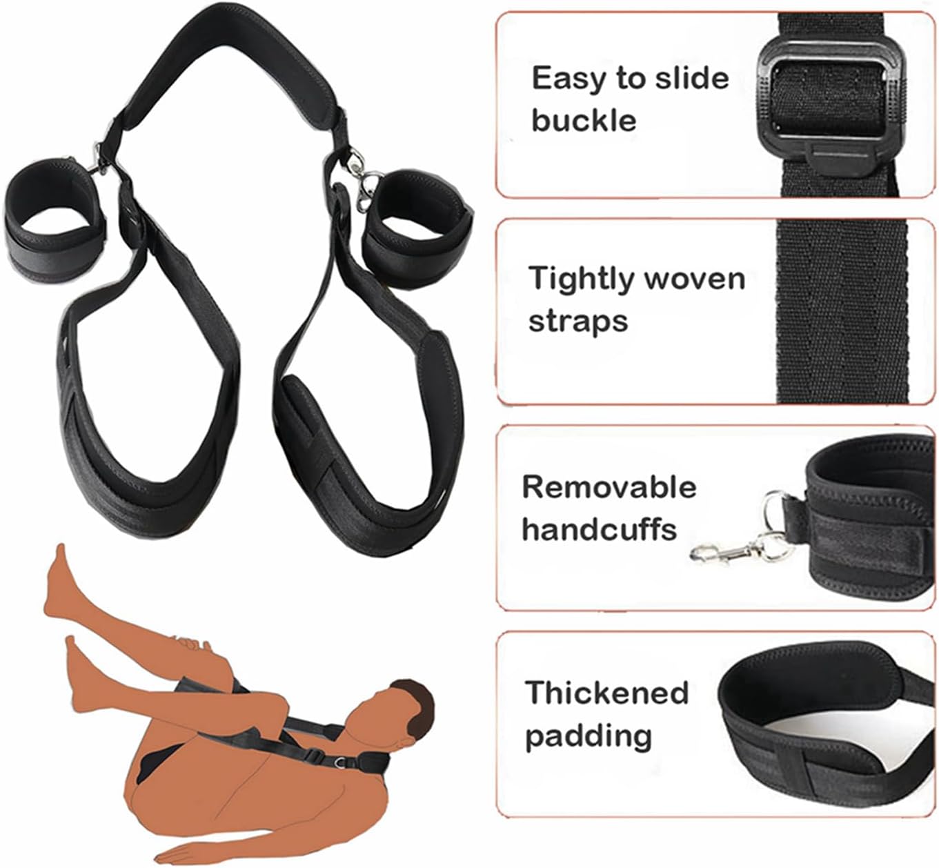 BDSM Bondage Sex Toys Bed Restraints Spreaders Bar Legs and Hands Sweater photo 8