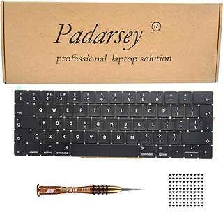 Padarsey Replacement UK Layout Keyboard Compatible for MacBook Pro 13" inch A1706 & MacBook Pro 15" inch A1707 Touch Bar (Only Compatible Late 2016 mid 2017 Year) with 80 PCE Screws+Screwdriver