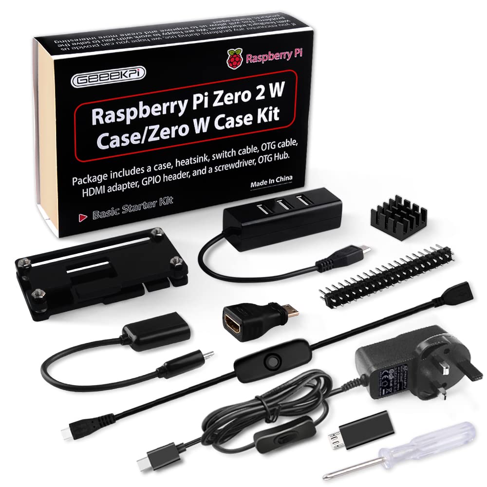 Buy GeeekPi Raspberry Pi Zero 2 W Starter Kit with Case, Power Supply