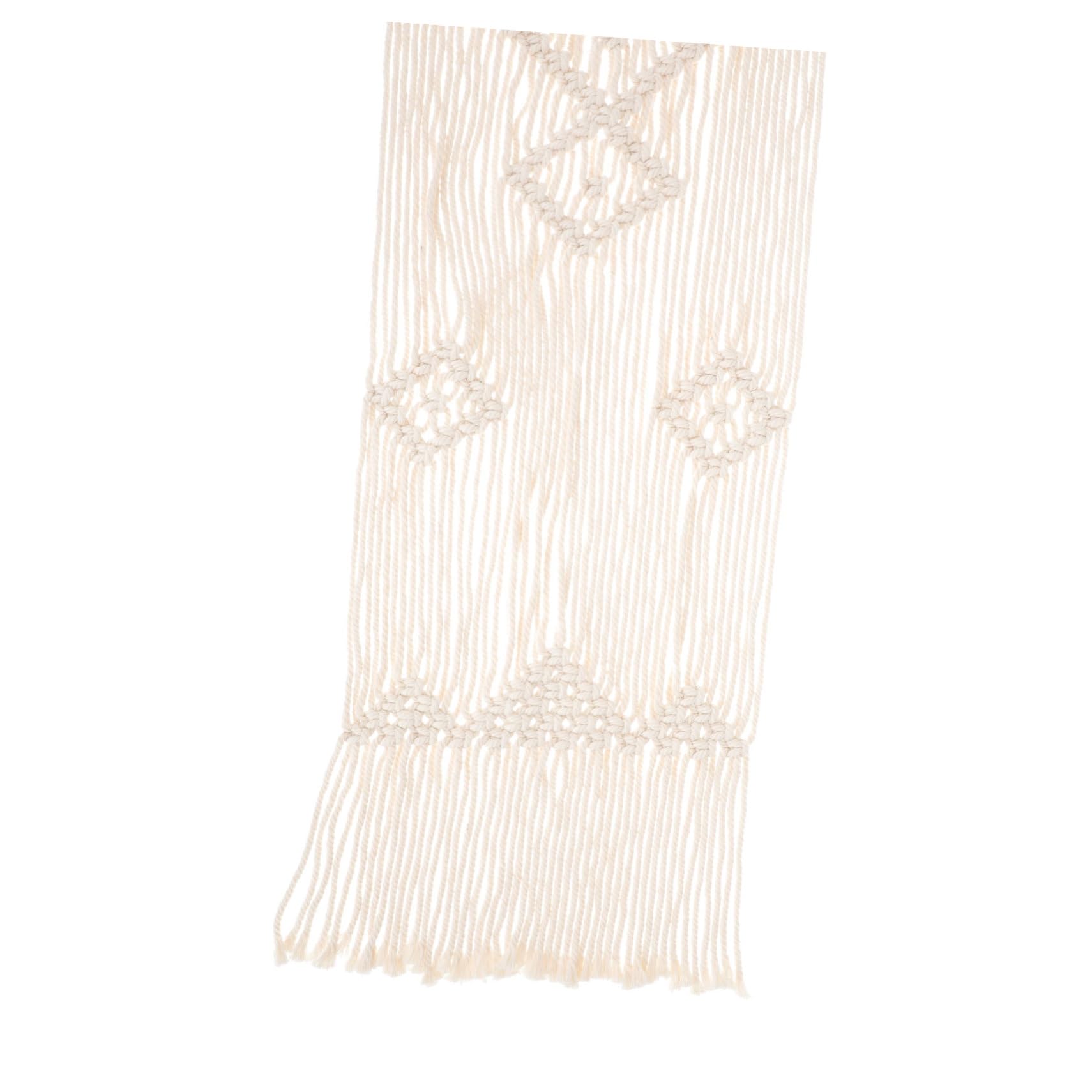 Chemin de table tissé en lin avec pompons SHOWERORO 183 cm pour décor de fête