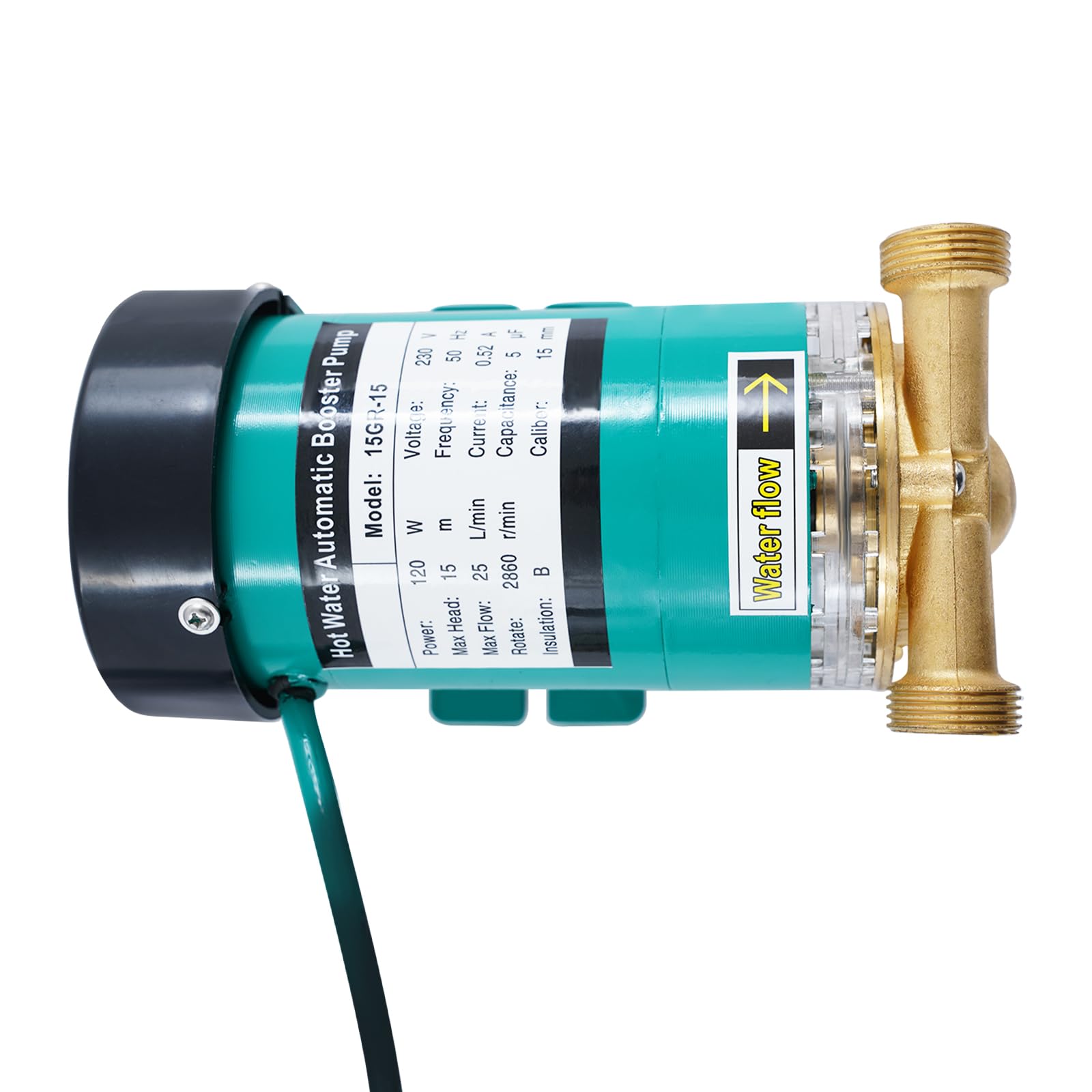 Pompa per acqua booster 120 W, 25 l/min, pompa automatica di aumento della pressione per la doccia, con interruttore di flusso dell'acqua, per casa, cucina, bagno, irrigazione