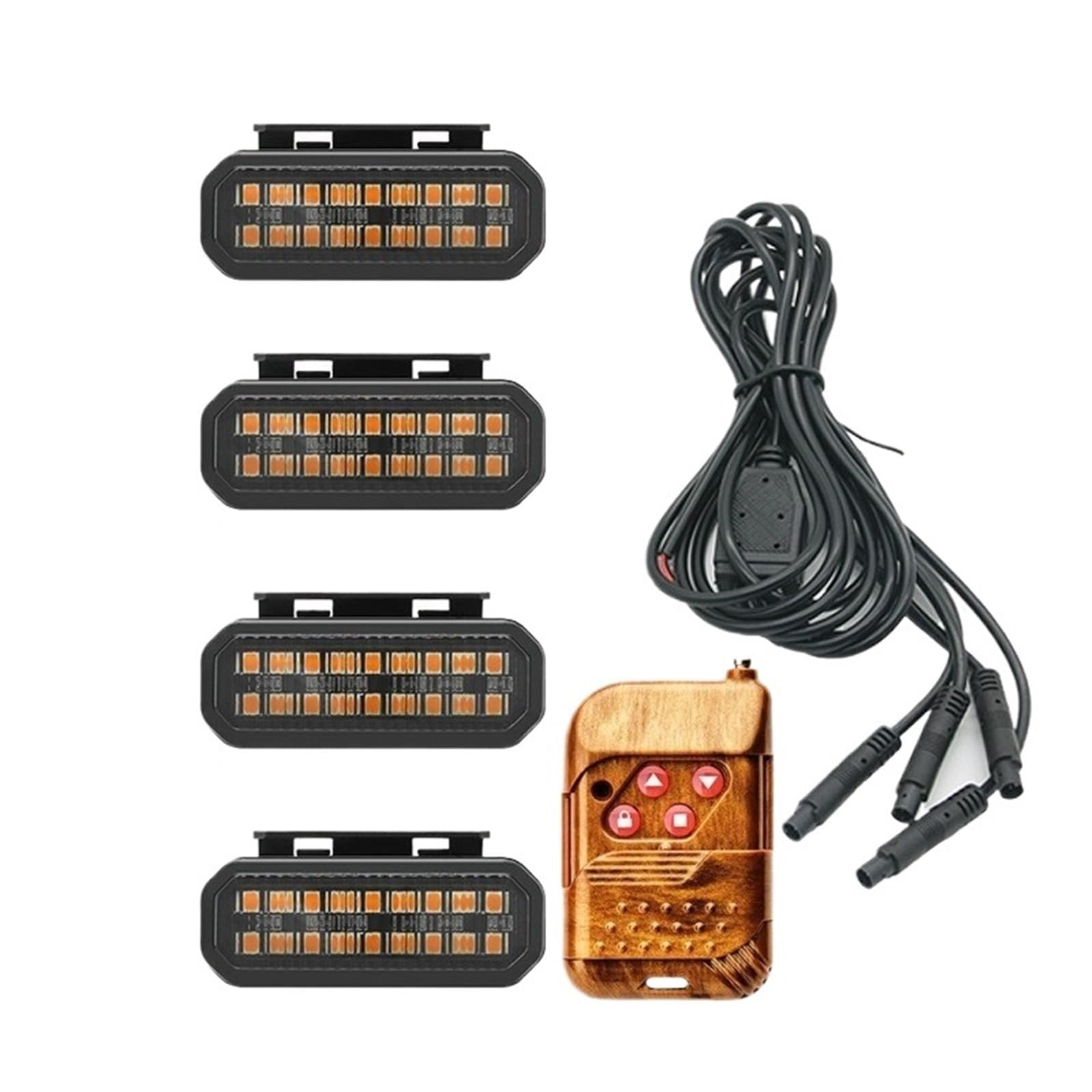 Światła drogowe Do Navara/Terra Światła LED Grilla | Jazdy Dziennej Samochodu Koło Lampa BrwiPrzednie Światło(1 to 4 Yellow remote)