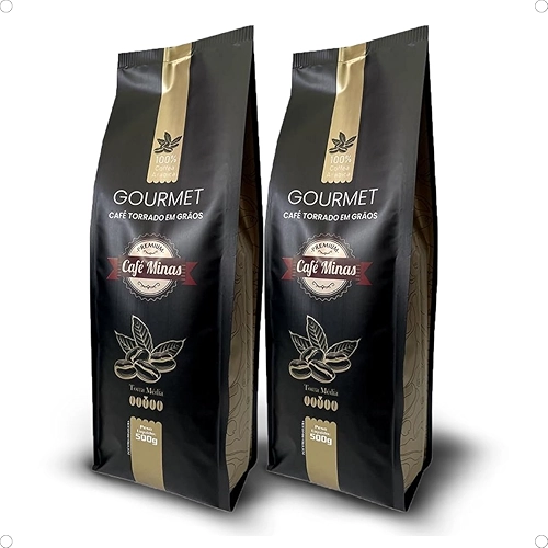 1kg Café Gourmet Torrado em Grãos - Sul de Minas - 100% Arabica - Torra Média - 1kg. | Premium Café Minas