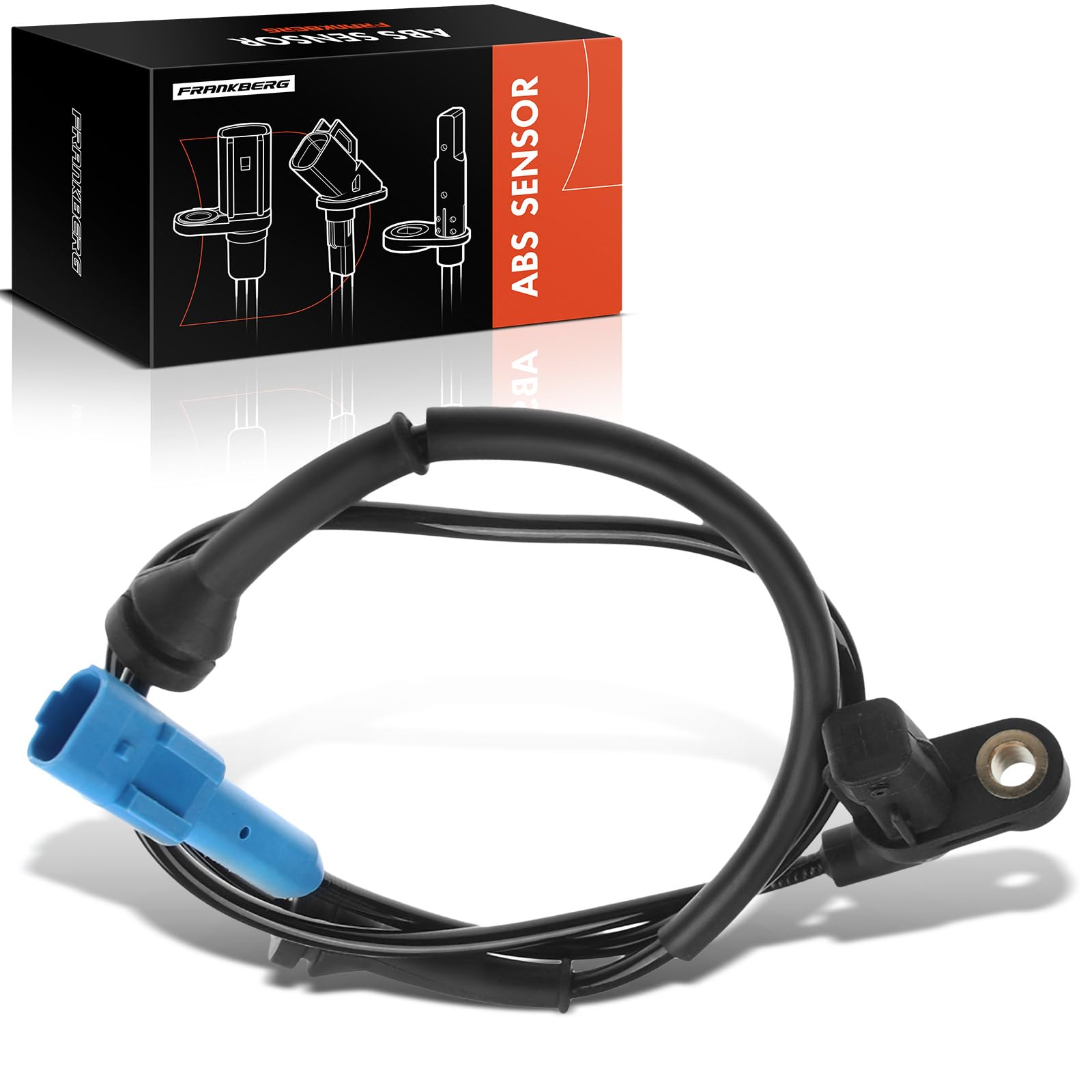 Frankberg Capteur ABS 2-Pôles Compatible avec 206 CC 2D 206 Hayon 2A/C 206 SW 2E/K 206+ 2L 2M 206 Berline Remplacer# 9661738680