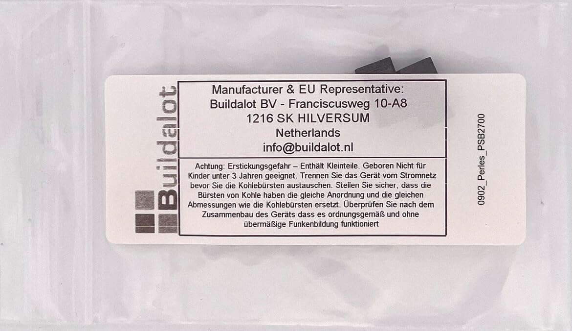 Replacement Carbon Brushes For PERLES PSB2700 Drill - Size 6x9x14mm (2.4x3.5x5.5"), 2 Pieces