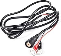 Vista 3 de UTSAUTO Cable de alimentación de escudo eléctrico de 4.6 pies para casco con calefacción, cable de alimentación para visera