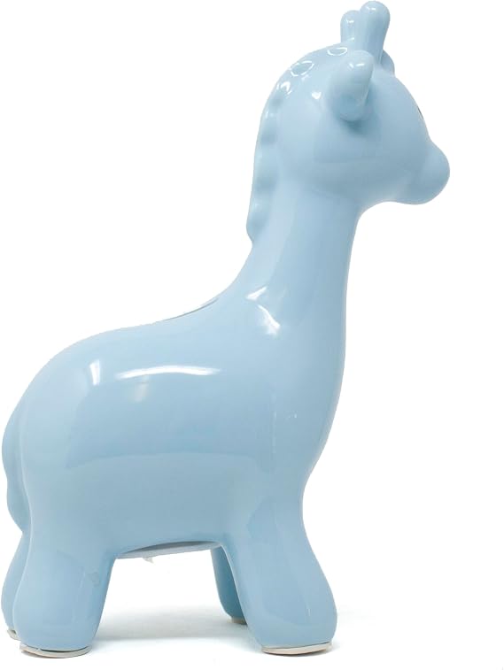 Child to Cherish Ceramic Giraffe Bank, Blue