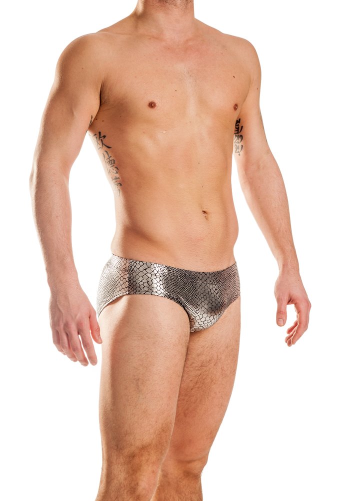 Gary Majdell Sport Mens Silver Anaconda Hot Body Bikini Swimsuit Size Small