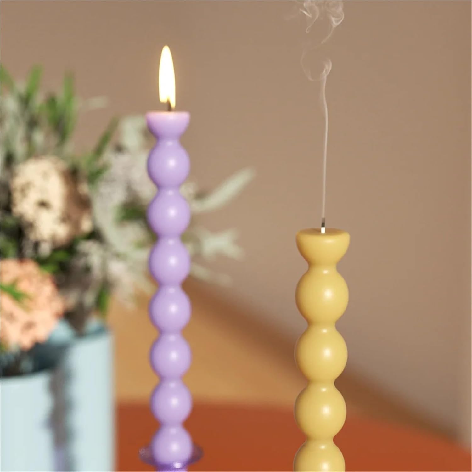 Stampi Per Candele Stampo in silicone for candele, cono a forma di cuore, profumato fai da te, decorazione for la casa(5xStabilizer)