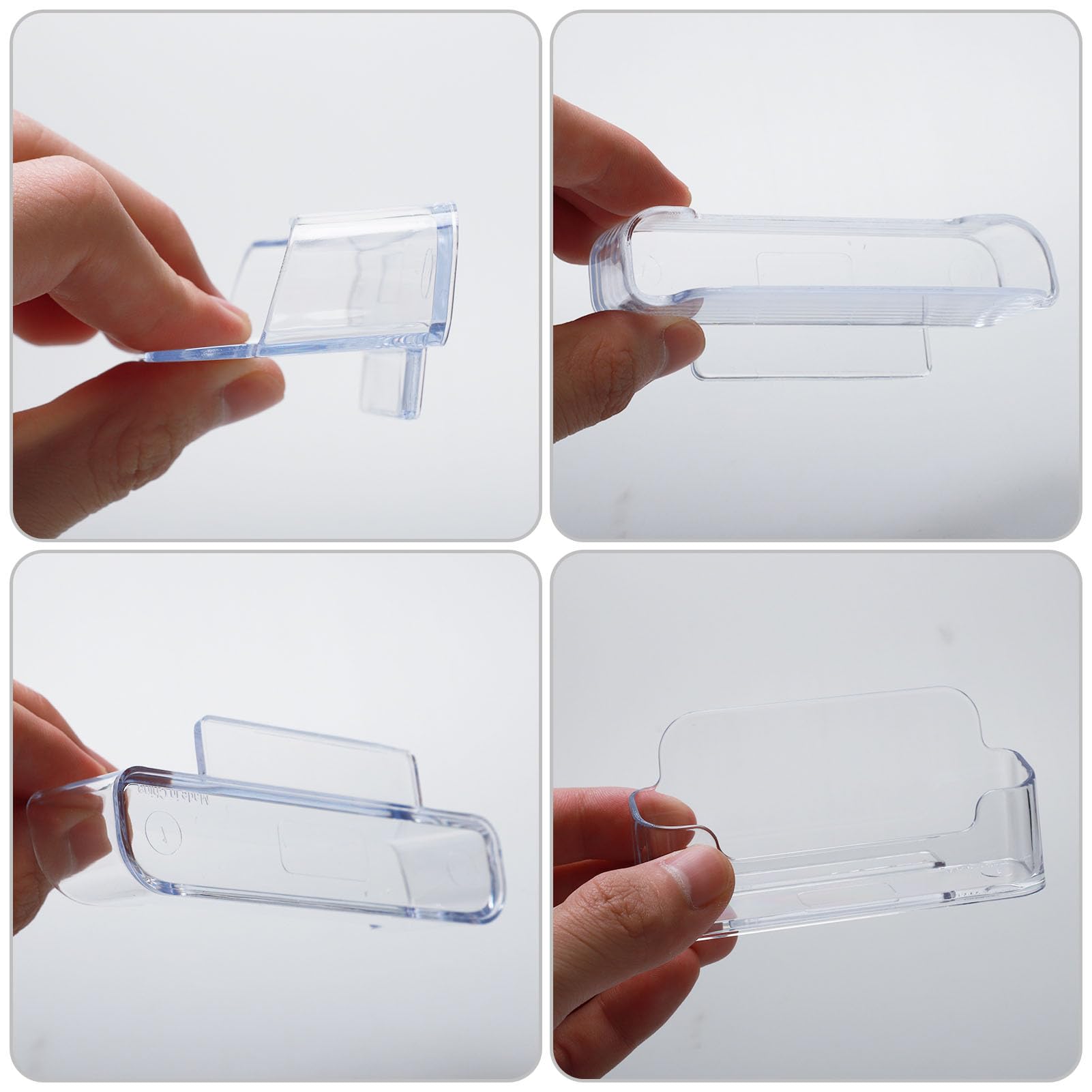 Produktbild von 12x Acryl Visitenkartenhalter - Transparente Kartenständer Für Büro