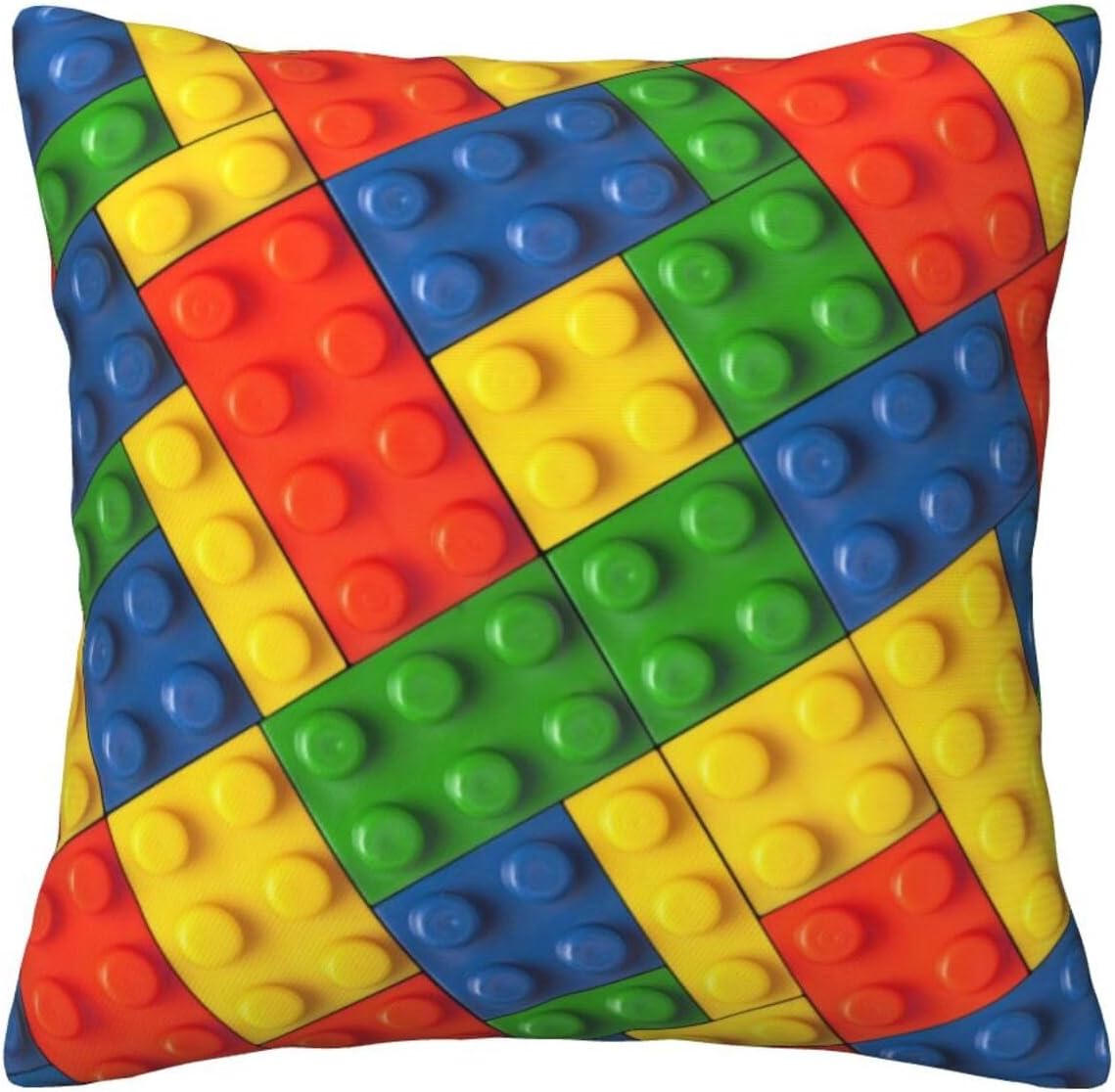 18x18 Colorful Toy Blocks Pattern Pillow Covers Decorative Throw Pillow Case for Couch Sofa Bedroom image 3