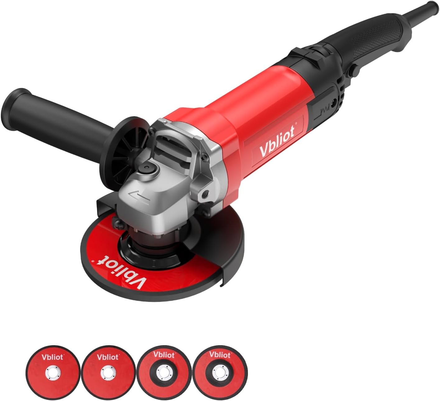 VBLIOT 5 Inch Electric Angle Grinder, 1100W 9amp Adjustable Speed ...