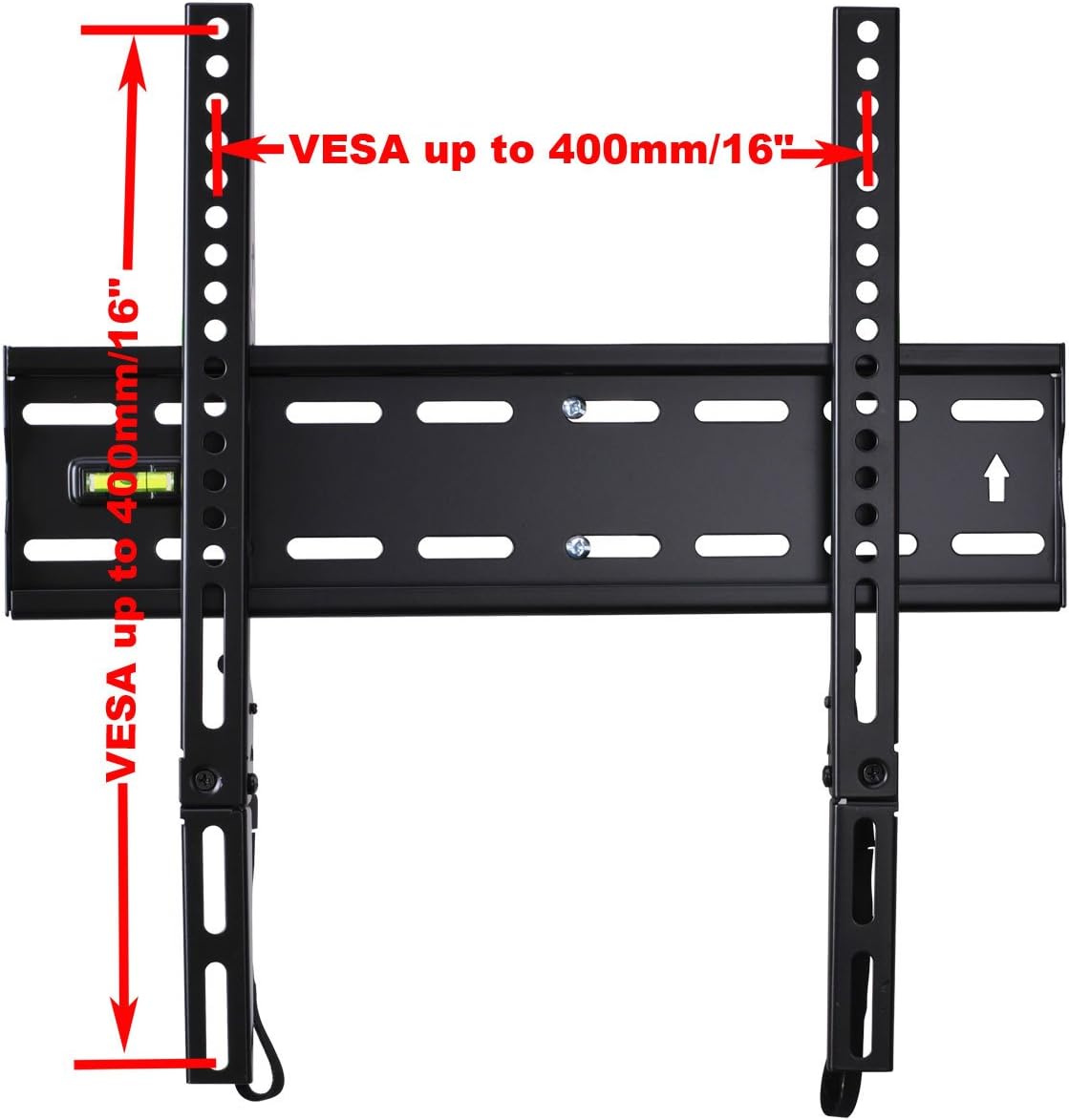 VideoSecu Ultra Slim TV Wall Mount for Most 27"-47" LCD LED Plasma TV, Some up to 55" Flat Panel Screen Display with VESA 100x100 200x100 200x200 300x200 400x300 400x400 1" Low Profile TV Bracket 1RX