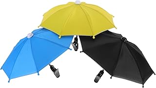 LIOOBO 携帯電話用日よけ傘 クリップ式サンシェード 防水UVカット 携帯電話用サンシェード 屋外用日除け傘 旅行やアウトドアシーン向け 3個