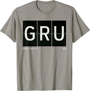 GRU 'Sao Paulo Brazil' South America BR Retro World Traveler T-Shirt