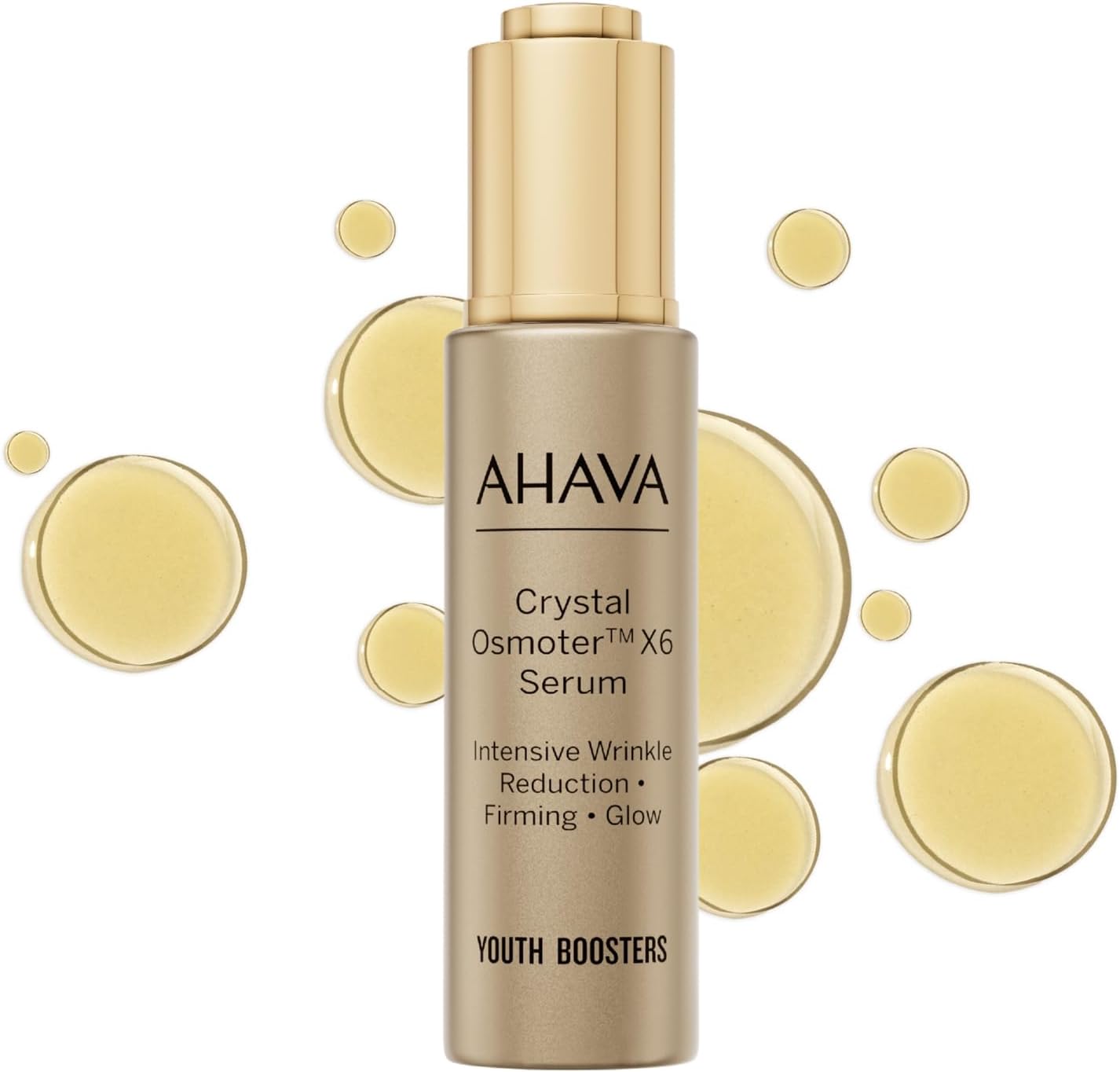 AHAVA Crystal Osmoter X6 Serum - Revolutionary Youth Booster & Intense Wrinkle Reduction, Enhances Youthful Glow & Firming, Enriched with Exclusive Blend of Dead Sea Osmoter & Jojoba Oil, 1 Fl.Oz