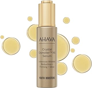 AHAVA Crystal Osmoter X6 Serum - Revolutionary Youth Booster & Intense Wrinkle Reduction, Enhances Youthful Glow & Firming, Enriched with Exclusive Blend of Dead Sea Osmoter & Jojoba Oil, 1 Fl.Oz