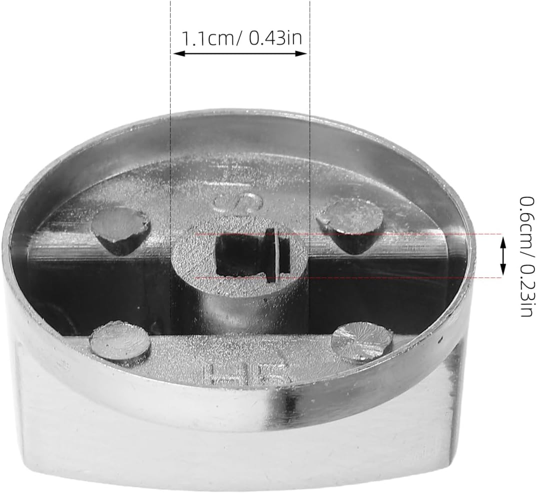 DOITOOL Universal Gas Stove Knobs Replacement 4-Pack Zinc Alloy Range Burner Controls for 6Mm Hole Diameter Easy Installation Oven Cooktop Appliance Knobs Silver