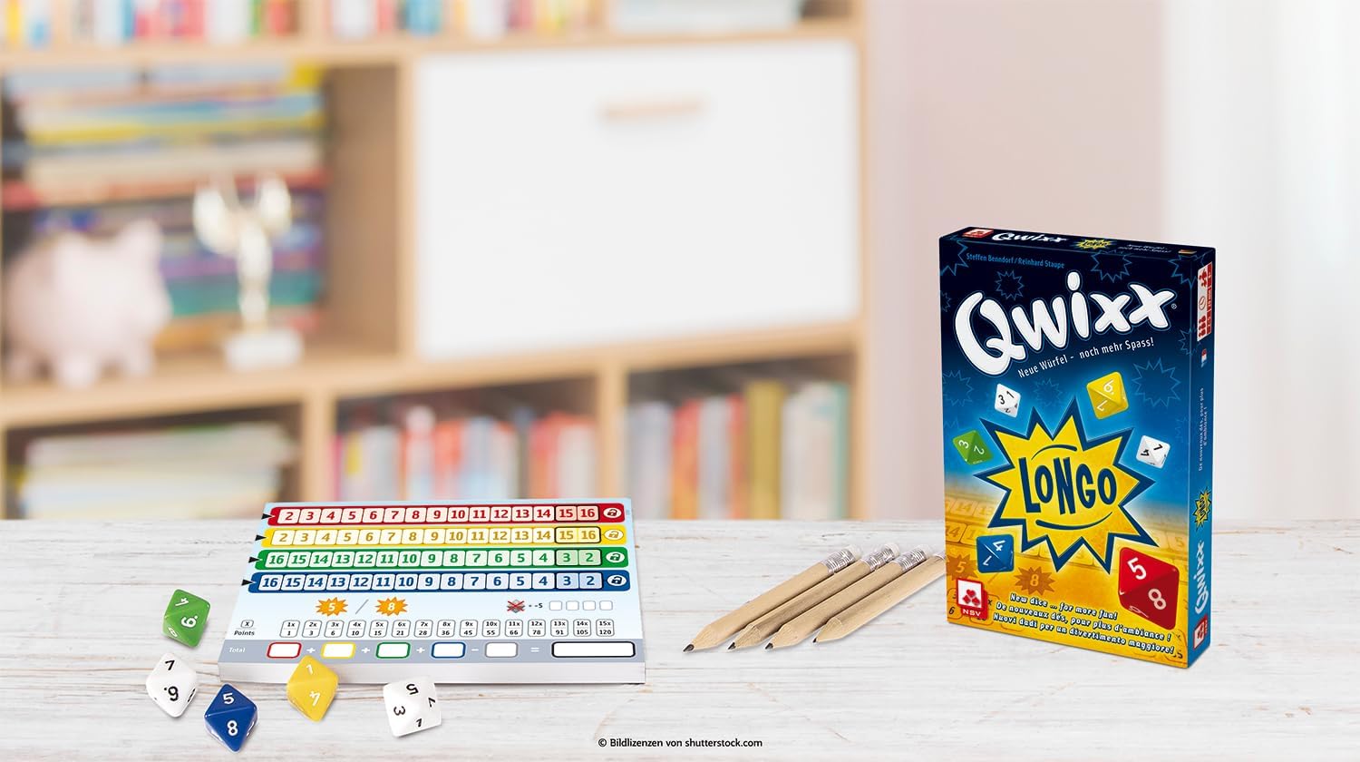 NSV | Qwixx Longo | Dice Game | Ages 8+ | 2-5 Players | 20 Minutes Playing Time