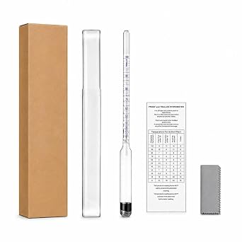 Pokiphip Hydrometer Alcohol, 0-200 Proof and Tralle
