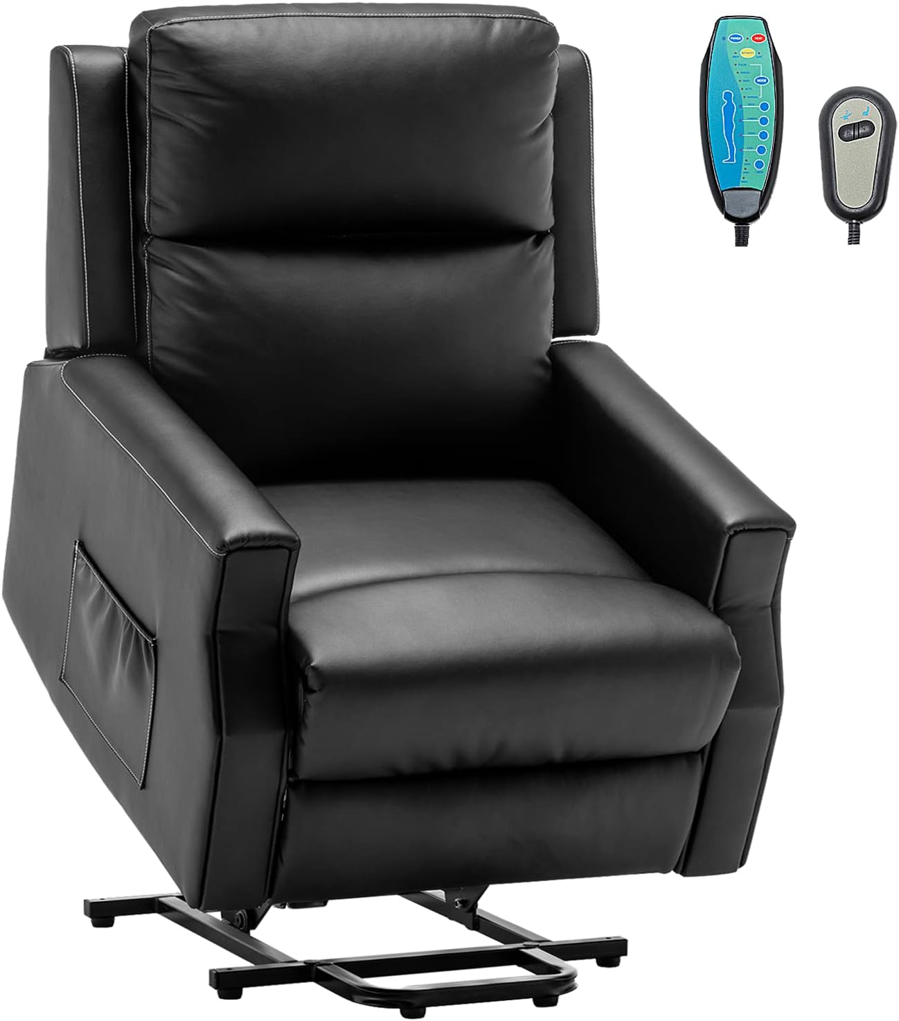 Erinnyees Power Lift Recliner Chair Massage, Heat & More Black in