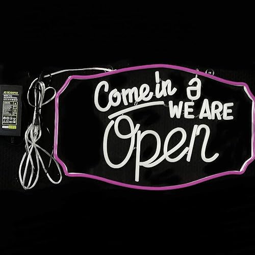 Miniatura 3 de Letrero de neón abierto, luces de neón, letrero abierto LED, letreros de neón decorativos 3D para negocios, tiendas, bares, restaurantes, fiestas,