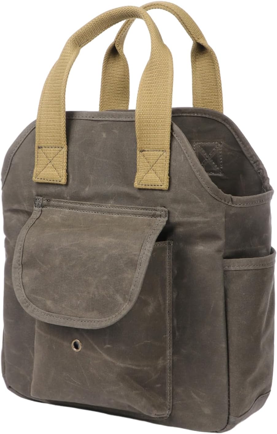 Tourbon Waxed Canvas Garden Tool Bag Gardening Tools Storage Tote with 5 Interior and 6 Exterior Pockets Multi-Functional Organizer for Gardener Florist Workshop