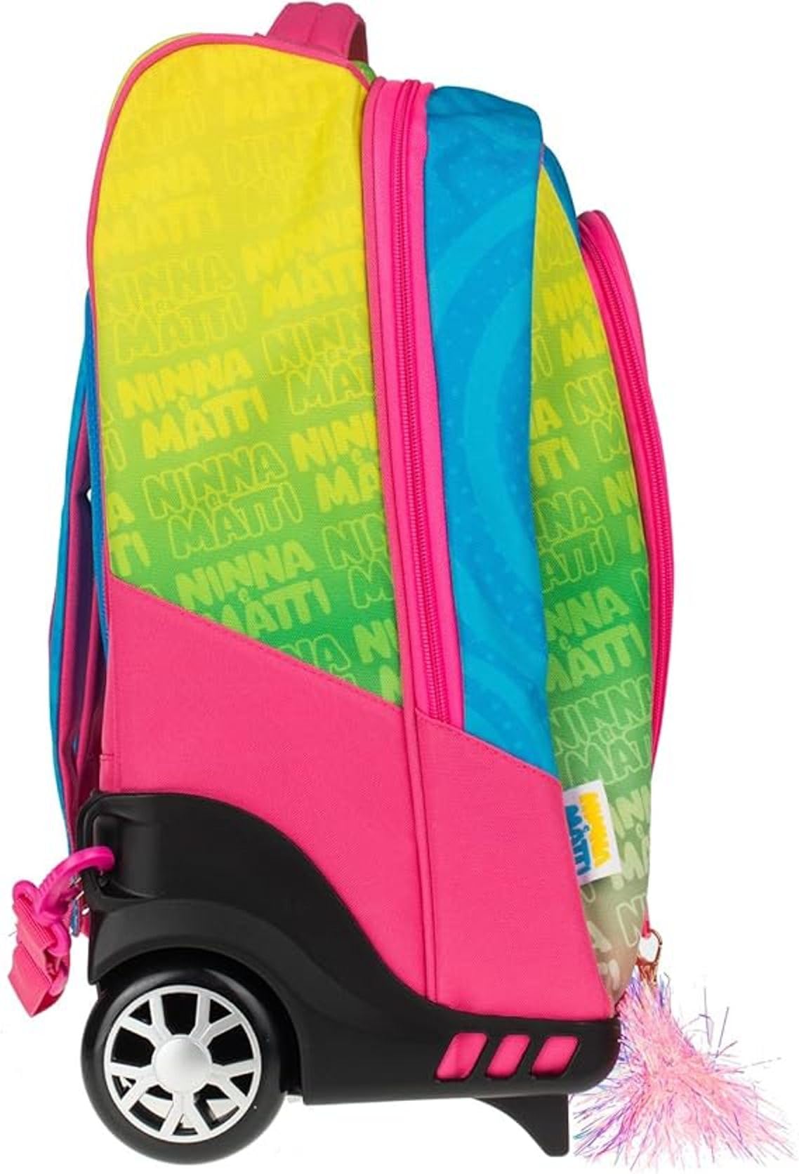 PRESTIGE & DELUXE Trolley Zaino Ninna & Matti per la scuola Bambine + Astuccio 3 piani + Agenda + omaggio 7 penne e portachiave paillettes