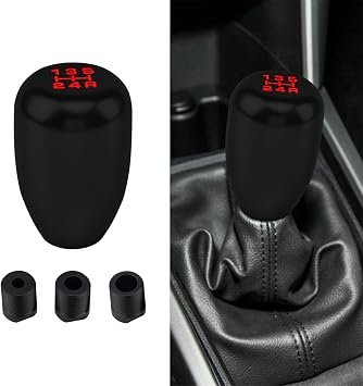 Car Gear Shift Knobs, Manual Gear Shift Knobs Replacement, Universal Car Accessories Interior Stick Shift Knob, Manual 5 Speed Universal Gear Stick Shift Knob for Car Truck SUV Black