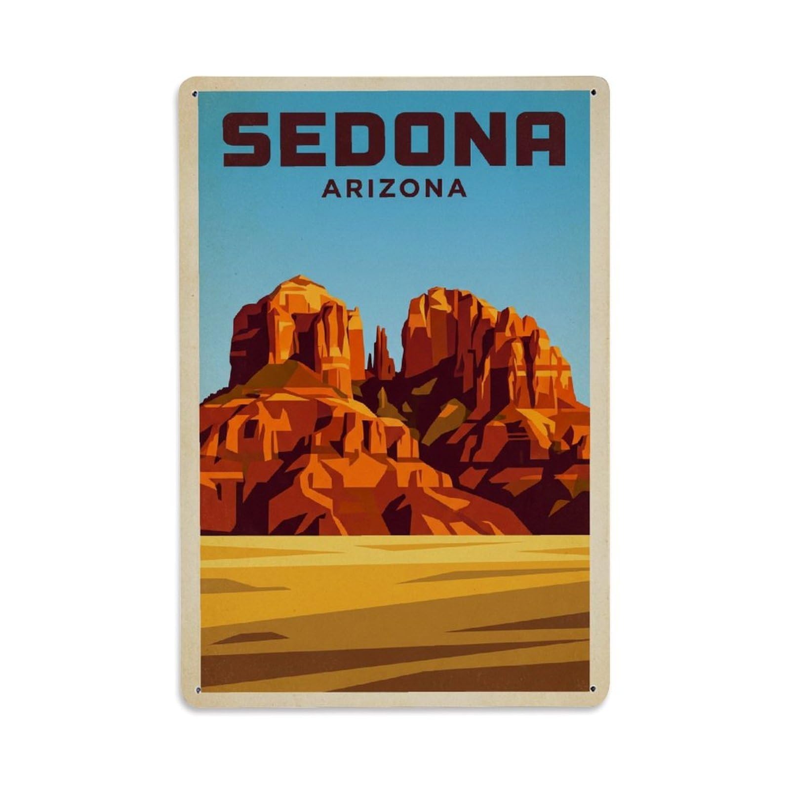 Xanthor Style Retro Travel Usa Sedona Metal Tin Sign