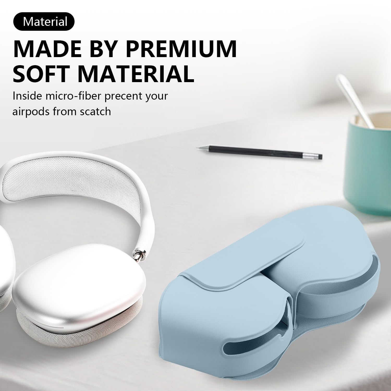 Amazon.com: Maxjoy for Apple Airpods Max Smart Case Cover, Soft PU